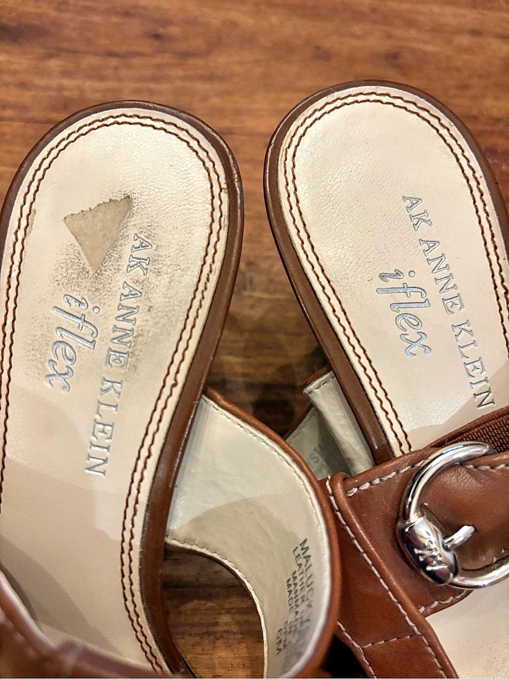 AK Anne Klein iflex Leather Heels Brown US 6M - Picture 3 of 7